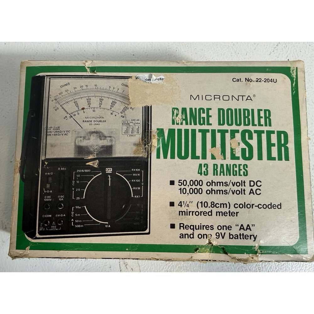 Micronta Range Doubler Multitester‎ 43 Ranges Multimeter Voltage Tester 22-204-C